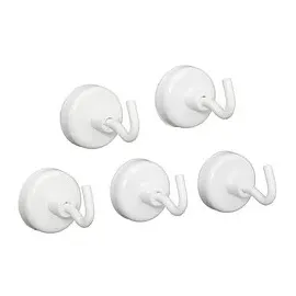 Maul Magnete weiß, Metall Ø 2,5 x 3,7 cm, 5 St.