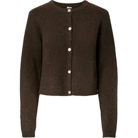 Pieces PCSILLY LS O-NECK KNIT CARDIGAN Hot Fudge XL