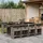 vidaXL Garten-Essgruppe 9-tlg. Grau