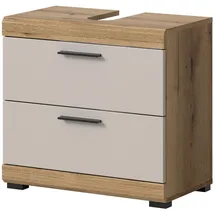 inn.furn Waschbeckenunterschrank 2 Schubladen 60 x 56 cm Beige