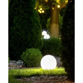 Beliani Kugelleuchte Kunststoff onesize 1x LED-Lampe weiß
