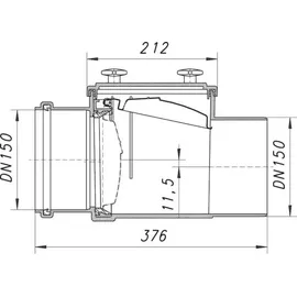 Dallmer Rückstauverschluss Stausafe E, DN 150, 661098 661098