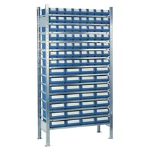 NORDWEST Handel AG Lager Steckregal 14 Stahlböden H2000xB1000xT400mm