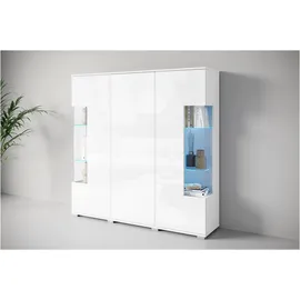 INOSIGN Highboard »Kenia«, Modernes Highboard, mit Glastüren, Breite 135 cm weiß