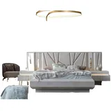 Xlmoebel Schlafzimmer-Set Luxuriöses Schlafzimmer-Set: Bett, 2 Nachttische, modern, (3-tlg., 3tlg.Schlafzimmer Set (Bett+2x Nachttische), Hergestellt in Europa weiß