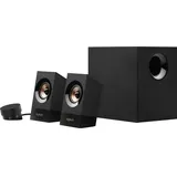 Logitech Z533 2.1 Lautsprecher-System mit Subwoofer, 120 Watt Spitzenleistung, 3,5 mm Eingang, Kopfhörerbuchse, Multi-Device, Bedienelemente am Steuergerät, UK Stecker, PC/TV/Tablet - Schwarz