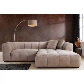 Riess-Ambiente Ecksofa Cord 3-Sitzer Beige