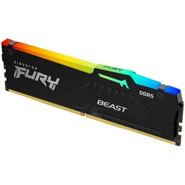 Kingston FURY Beast RGB schwarz DIMM 16GB, DDR5-6000, CL36-38-38, on-die ECC (KF560C36BBEA-16)