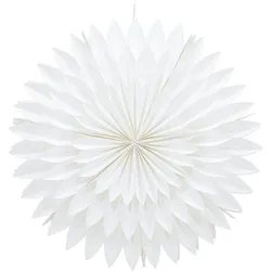 Ebuy24 Storlien Weihnachtsstern mit Licht Papier Ø60 cm Pendelleuchte weiß.