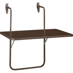 Balkonhängetisch BEST "Boy", braun, B:60cm H:5cm T:40cm, Stahl/Laminierte Tischplatte, Tische, 60x40 cm