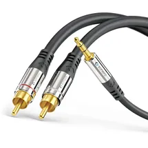 Sonero Audio Adapter 3,5mm Klinken-Stecker - 2x Cinch-Stecker 1,5m (S-AC600-015)