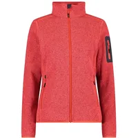 CMP Damen Damenjacke Fleecejacke, Mohnrot Fluo-anthrazit, 42 EU