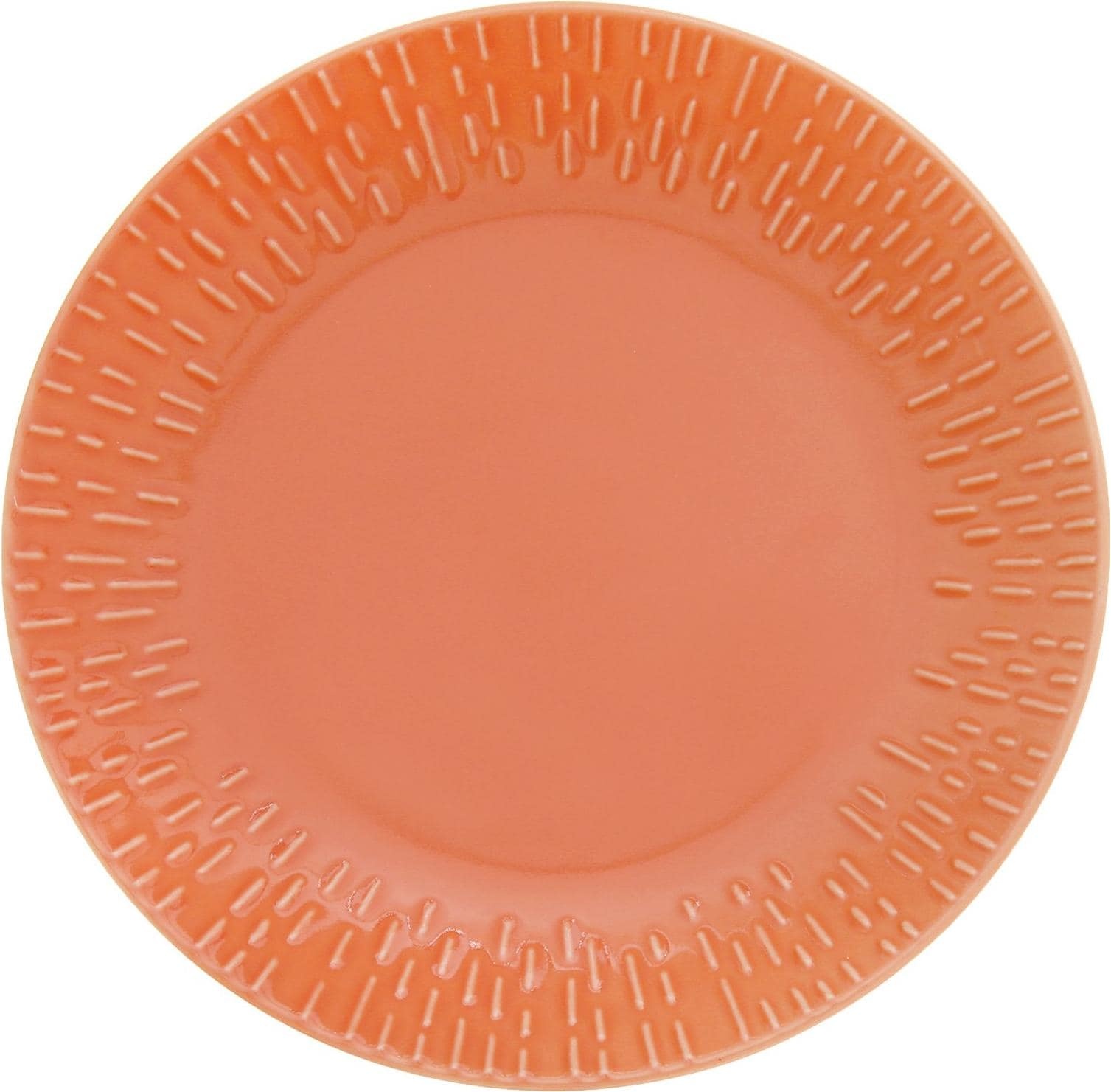 Aida Life in Colour - Confetti - Apricot dessert plate w/relief porcelain (13322), Teller, Orange