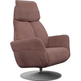 Relaxsessel ALINA "Thimo", braun (hellbraun xbo 2), B:84cm H:114cm T:86cm, Struktur fein XBO (100% Polyester), Sessel, Relaxsessel, in Größe S, Liegefläche 178 cm, verstellbar, optional mit Aufstehhilfe