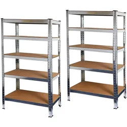 Belastbares Metallsteckregal Basti 2er Set