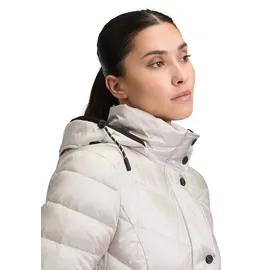 GIL BRET Steppjacke mit abnehmbarer Kapuze in Grau beige | Gr.: 40