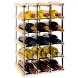 Proregal Weinregal Natur Holz, Kiefer, Rechteckig, 32.5x52.5x24.5 cm, Wohnzimmer, Regale, Weinregale