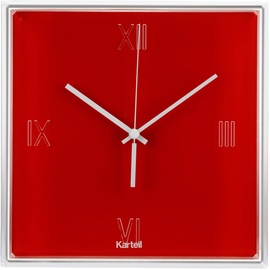 Kartell 190010 Tic und Tac, Wall Clock, Orangerot Deckende Farben , 30.0x30.0x8.0 cm