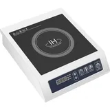 Gewerbliche Induktionskochplatte 3500W - Tischkochfeld - 220–240V EU-Stecker - LED-Display - 10 Temperaturstufen 60–300°C - bis 75 kg - Silber...