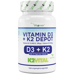 Vitamin D3 10.000 I.E. + Vitamin K2 200 mcg – 100 Tabletten