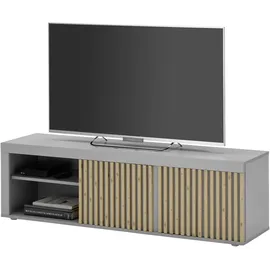 Stolkom Jasper TV-Lowboard 150x40x40 cm Grau MDF/Spanplatte