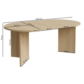 Selsey OVO Ø 110–190 cm beige