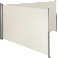 Tectake Aluminium Doppel Seitenmarkise 200 x 600 cm beige