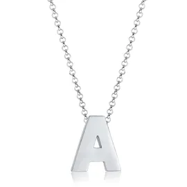 Elli Kette mit Anhänger Buchstabe A Silber