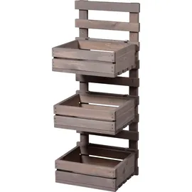 Dobar Wandregal 3-stufig 0 x 0 x 0 cm Grau