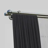 INDEKO Gardinenstange INDEKO "Colombes", silber (edelstahlfarben), L:440cm, Aluminium, Gardinenstangen, Innenlauf Komplett-Set inkl. Gleitern und Montagematerial