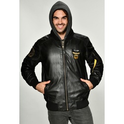 Top Gun Styling, Lederjacke - Schwarz - XL