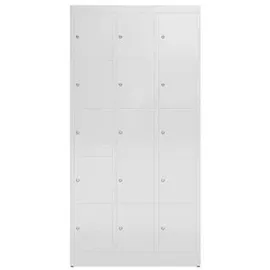 Classix Schließfachschrank lichtgrau X-520530, 15 Schließfächer 87,0 x 50,0 x 180,0 cm