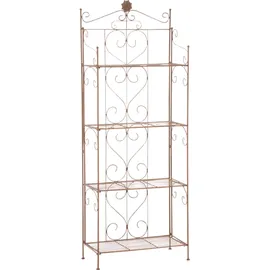 CLP Standregal 4 Regalböden Metall braun