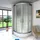 AcquaVapore Duschkabine Komplettdusche mit Schiebetür 100 x 225 cm weiß Sicherheitsglas D46-60M1