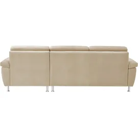 CALIZZA INTERIORS »Onyx L-Form«, Recamiere links oder rechts, wahlweise mit Bettfunktion, Breite 270 cm