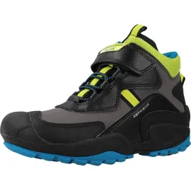 GEOX J New Savage Boy B A Grau/Black/Fluo Yellow 24