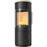 Kaminofen Hark 110 ECOplus 6 kW - Ofenkacheln: quarz-weiß - Korpus: graphit