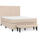 vidaXL Boxspringbett Matratze Cappuccino-Braun 140x200cm Kunstleder1466481