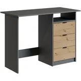 Vicco Schreibtisch Meiko, Anthrazit/artisan, 105 x 50 cm mit Schubladen, Vicco