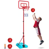 Vevor Basketballständer für Kinder, höhenverstellbar, tragbarer Basketballplatz, Gartensportspiel, Basketballspielzeug für Kleinkinder im Alter...