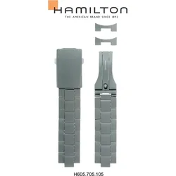 Hamilton - Khaki Field Auto Band-set Titan H695.705.105 - grau