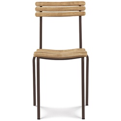 Stuhl Laren Ethimo Gestell Metall kaffeebraun silber, Designer Ethimo Design Studio, 85x45x50 cm