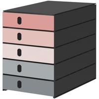 styro Schubladenbox styroval pro Emotions Advent, rosa, grau 14-8000.AD, DIN C4 mit 5 Schubladen
