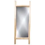 freiraum Standspiegel Samuel, in hellbraun, Massivholz / Glas - 50x140x5cm (BxHxT) braun