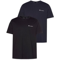 Champion T-Shirt, (Packung, 2er-Pack), Gr. XXXL (56), marine, schwarz, , 27980961-XXXL
