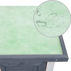 vidaXL Kleintierstall 4 Türen 120 x 60 x 100 cm grau