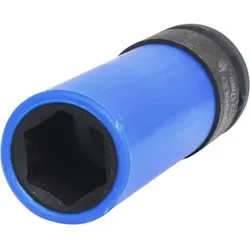 1/2" Alu-Felgen Kraft-Stecknuss robust, lang, 17mm - blau