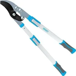 SLATKAR Astschere | Teleskopgriff | teleskopierbar +30 cm| Rasenschere | Baumschere | Aluminium | SoftGrip-Technologie | mit Amboss