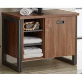 Furn.Design Waschbeckenunterschrank Auburn (Waschtisch in Eiche mit grau, Breite 80 cm) Industrial Design beige