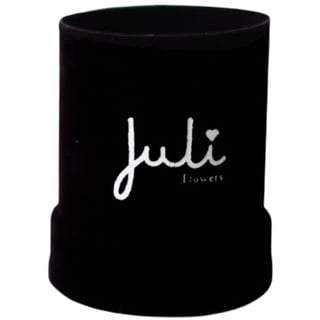 Juli Flowers Samtbox rund dunkelviolett/schwarz ohne Rosen, XS